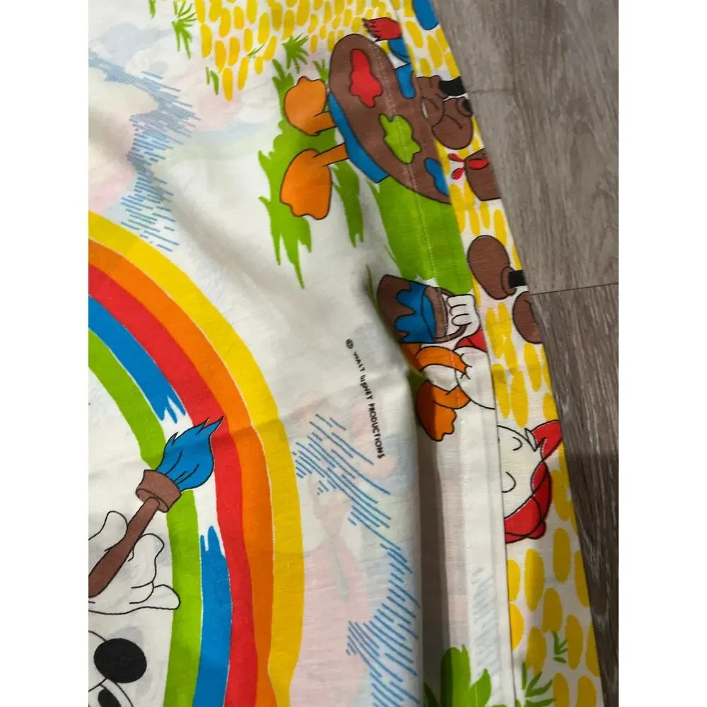 Disney Mickey Mouse Flat Sheet vintage fabric